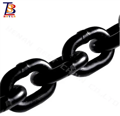 BST Chaw tsim tshuaj paus 6-18mm G80 Load Chain Nrog 20Mn2 Alloy Steel